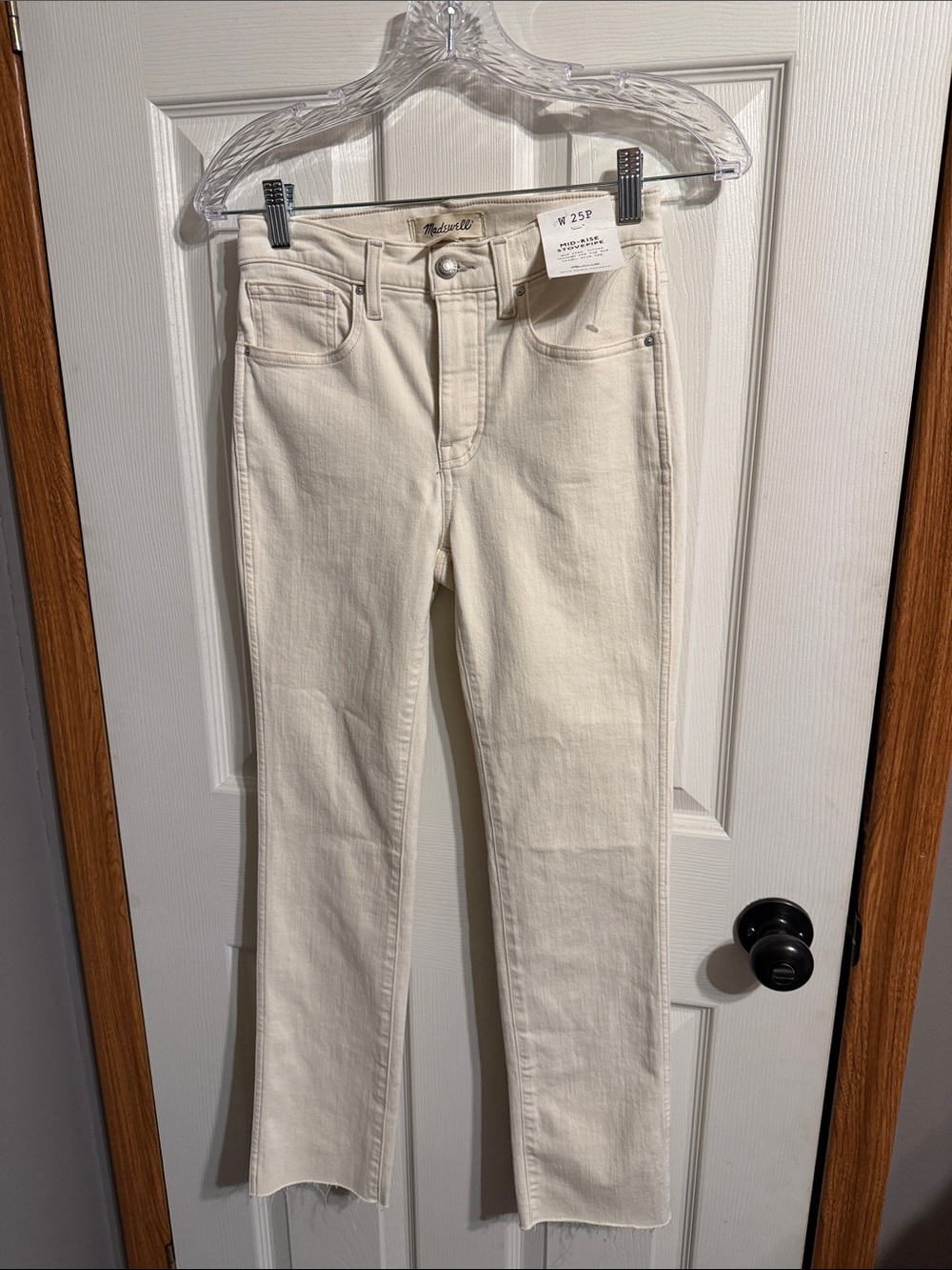 Madewell Off-White Straight Leg Jeans